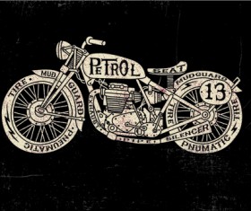 Motorcycle retro posters creative vector graphics 03