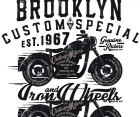 Motorcycle retro posters creative vector graphics 05
