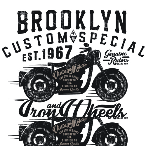 Motorcycle retro posters creative vector graphics 05