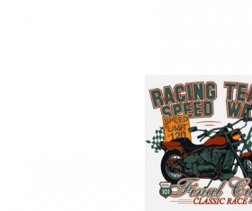 Motorcycle retro posters creative vector graphics 07