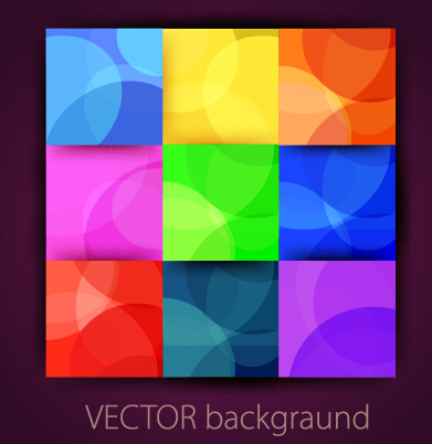Multicolor squares vector background art