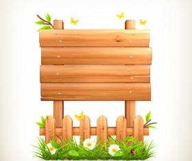Nature and wooden board background 01