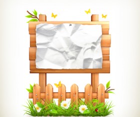 Nature and wooden board background 02