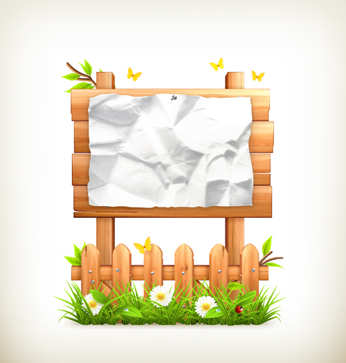 Nature and wooden board background 02