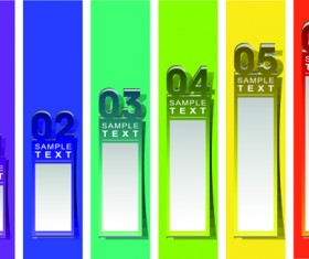Numbered banner business infographic vector 01