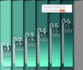 Numbered banner business infographic vector 02