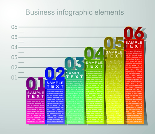 Numbered banner business infographic vector 03