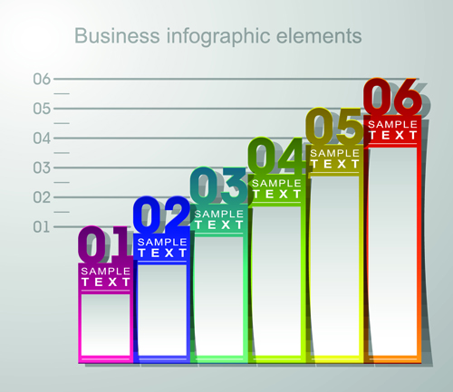 Numbered banner business infographic vector 04