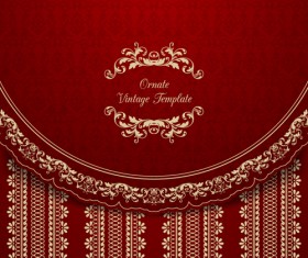 Ornate vintage template background vector 03