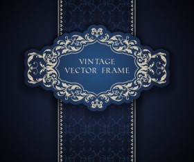 Ornate vintage template background vector 06