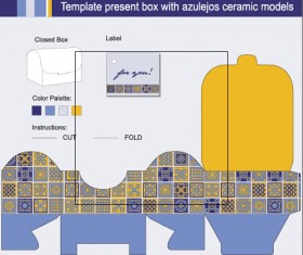 Package present box models vector graphics 01