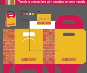 Package present box models vector graphics 04