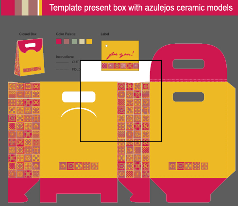 Package present box models vector graphics 04