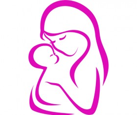 Pregnacy abstract design vector 01