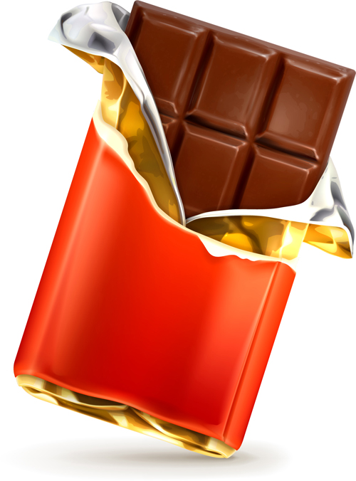 Realistic chocolate creative vector set 01