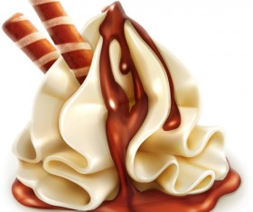 Realistic chocolate creative vector set 03