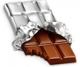 Realistic chocolate creative vector set 06