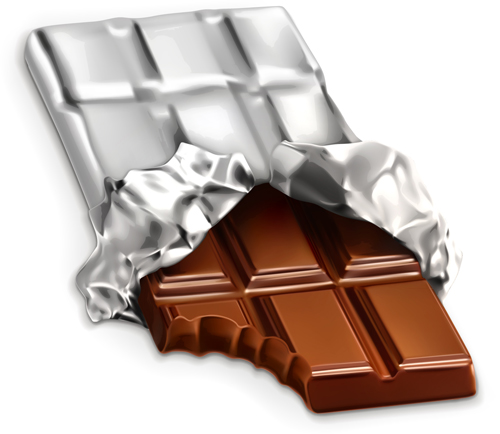 Realistic chocolate creative vector set 06