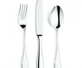 Realistic kitchen cutlery design vector graphics 04