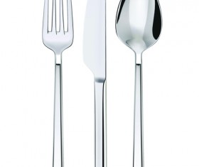 Realistic kitchen cutlery design vector graphics 06