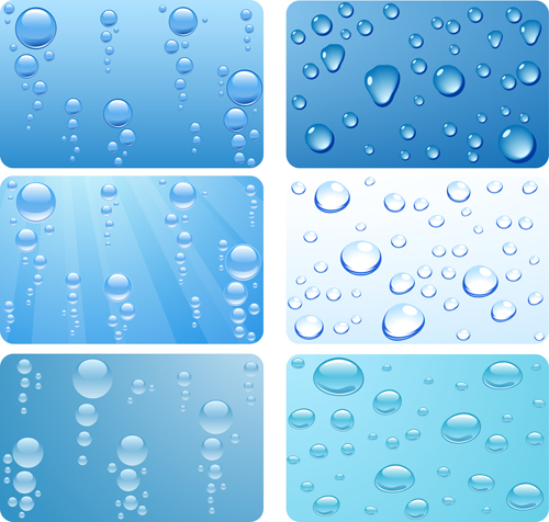 Realistic water drop vector background material 01