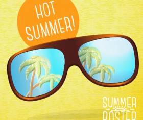 Retro summer advertising poster vector set 03