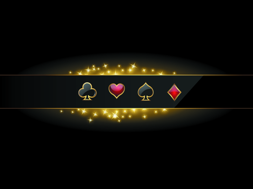 Shiny casino elements background vector 01