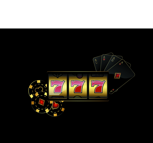 Shiny casino elements background vector 02