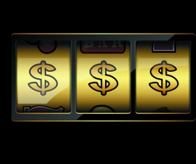 Shiny casino elements background vector 03