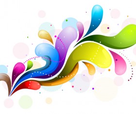 Shiny colored object holiday background vector set 01