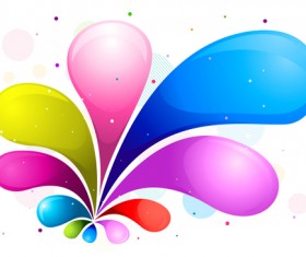 Shiny colored object holiday background vector set 02