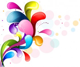 Shiny colored object holiday background vector set 03