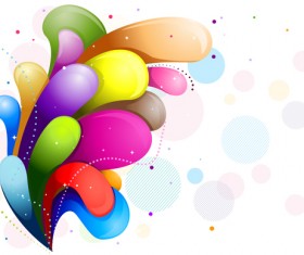 Shiny colored object holiday background vector set 05