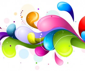 Shiny colored object holiday background vector set 06