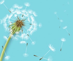 Shiny dandelion vector backgrounds material 01