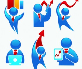 Shiny people logos and symbol vector graphics 03