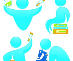 Shiny people logos and symbol vector graphics 04