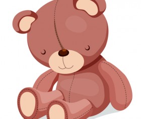 Super cute teddy bear design vector graphics 06