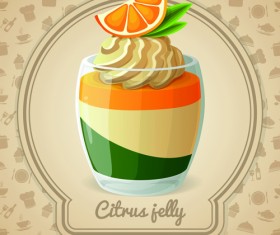 Tasty dessert background design vector 02