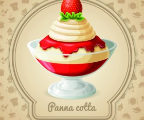 Tasty dessert background design vector 03