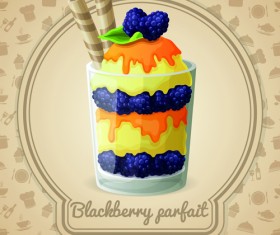 Tasty dessert background design vector 04