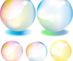 Transparent colorful sphere vector material