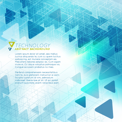 Triangle technology abstract background vector 01