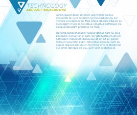Triangle technology abstract background vector 02