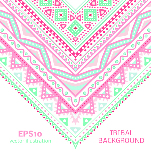 Tribal decorative pattern backgrounds vector 06