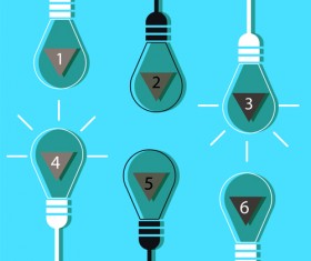 Vector lamp creative idea business template 01