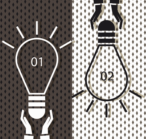 Vector lamp creative idea business template 04
