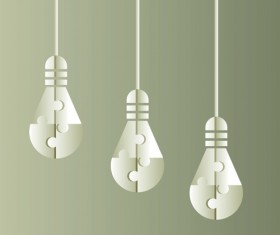 Vector lamp creative idea business template 05