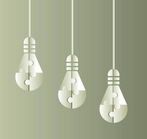 Vector lamp creative idea business template 05