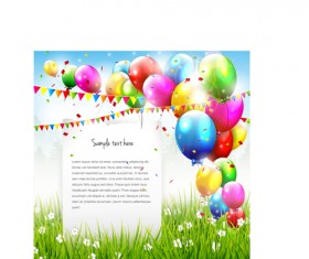 Vector set of birthday cards design elements 01